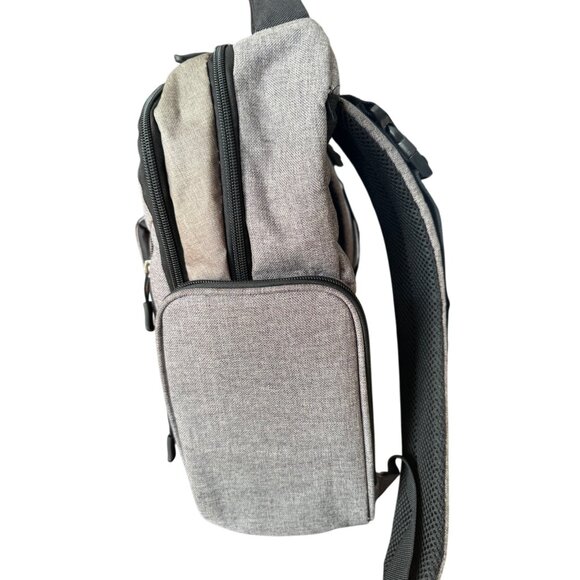 Eddie Bauer First Adventure Gray Backpack Diaper Bag  Multiple Pockets - Picture 6 of 13